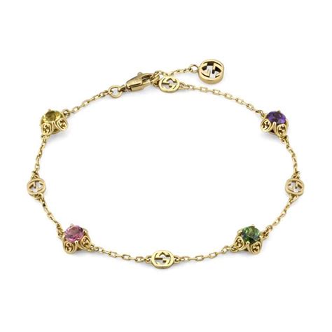 gucci interlocking g bracelet 18kt yellow gold : one size
